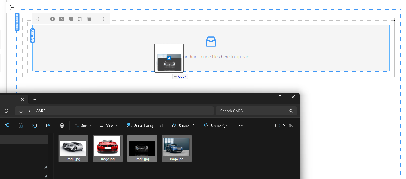 add images to the gallery