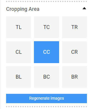 cropping area of an image in the gallery