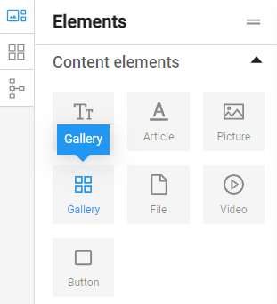 Gallery element
